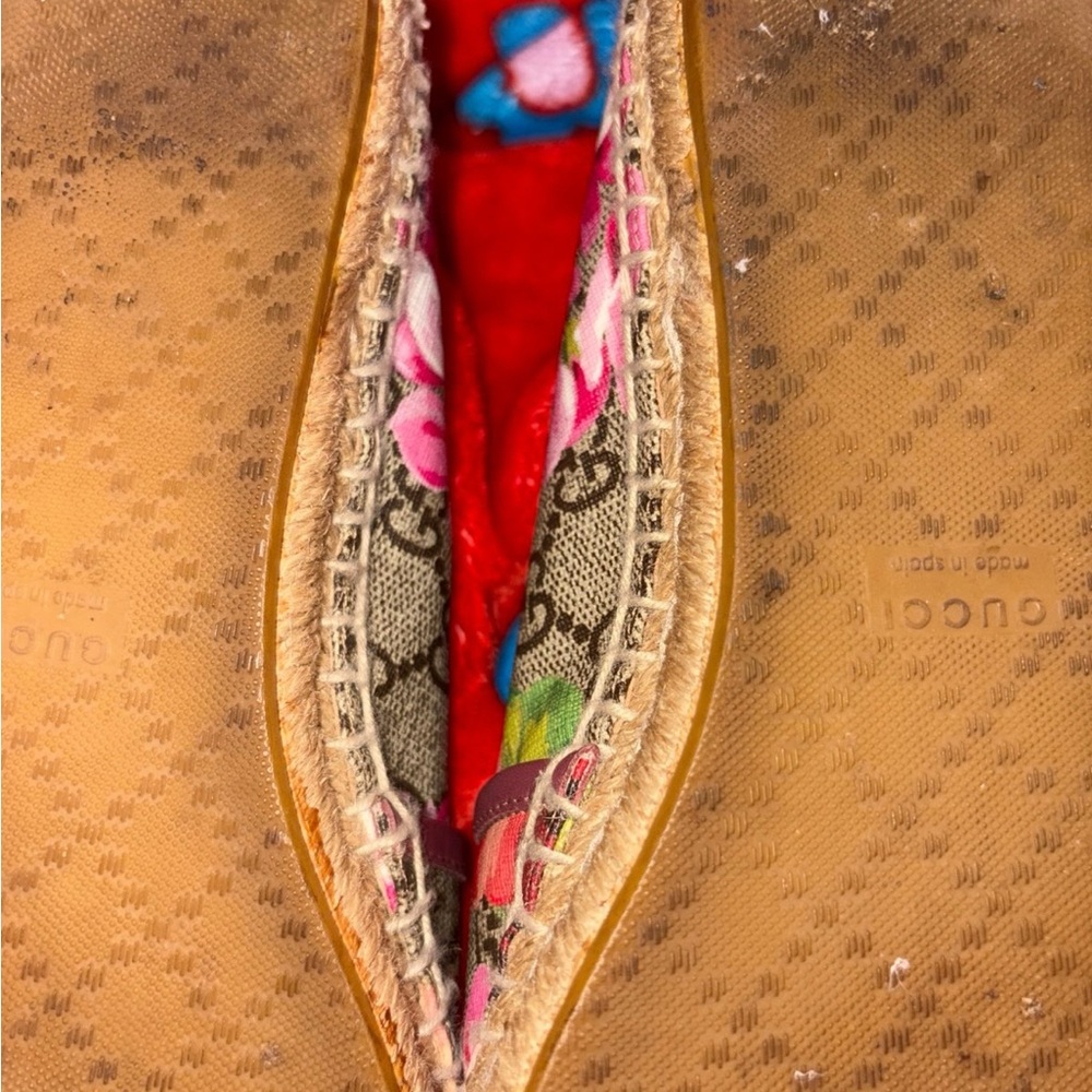 Gucci designer floral espadrille flats women’s shoes Size EU 38 RARE QUICK SHIP - Picture 9 of 12
